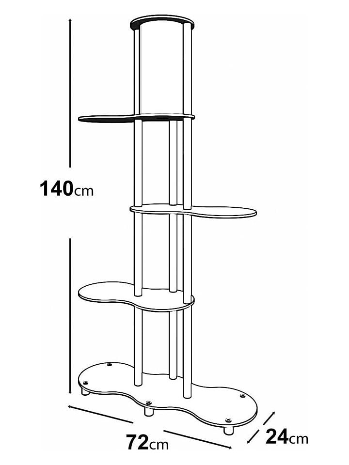 Opviq Standleuchte in Hellbraun/ Schwarz - (H)140 cm günstig kaufen onesize