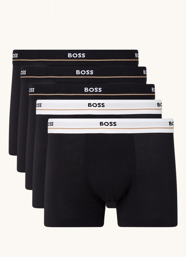 Lot de 5 boxers HUGO BOSS avec ceinture logotée