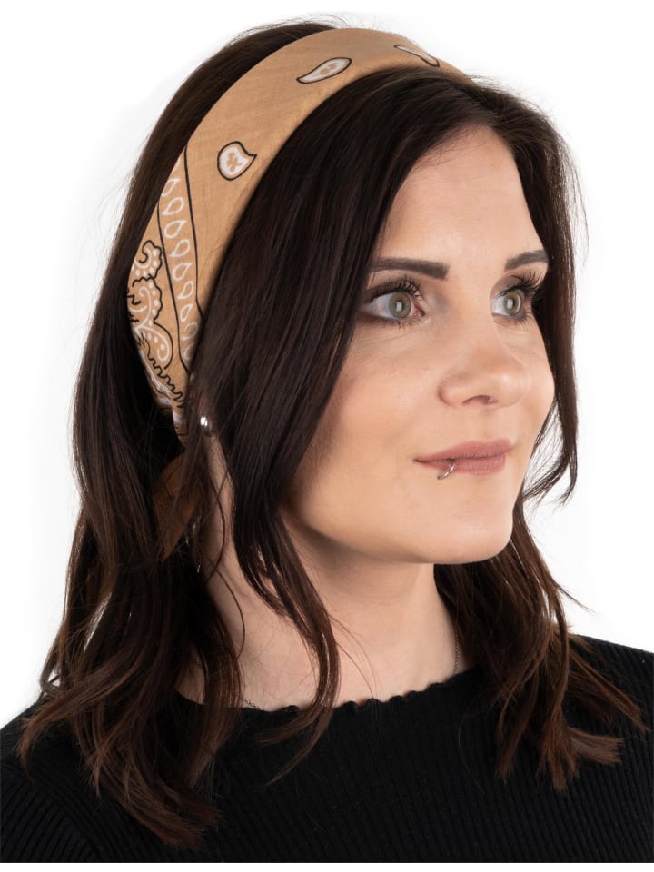 Normani Outdoor Sports 3 Bandana Kopftuch in Beige/Schwarz günstig kaufen onesize