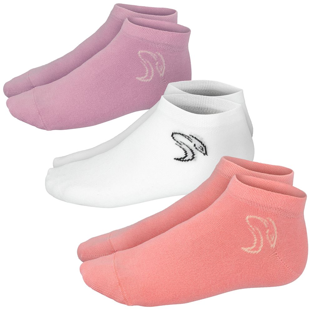 Black Snake 3-Pack Pink Smooth Style Sneakersocken