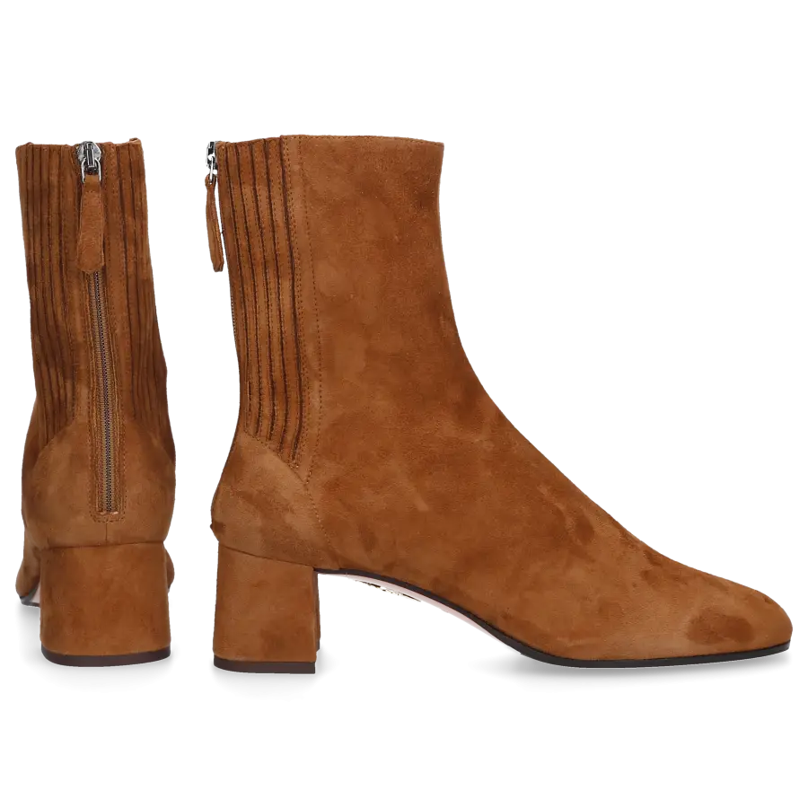 Aquazzura - Klassische Stiefeletten SAINT HONORE 50 Veloursleder - beige