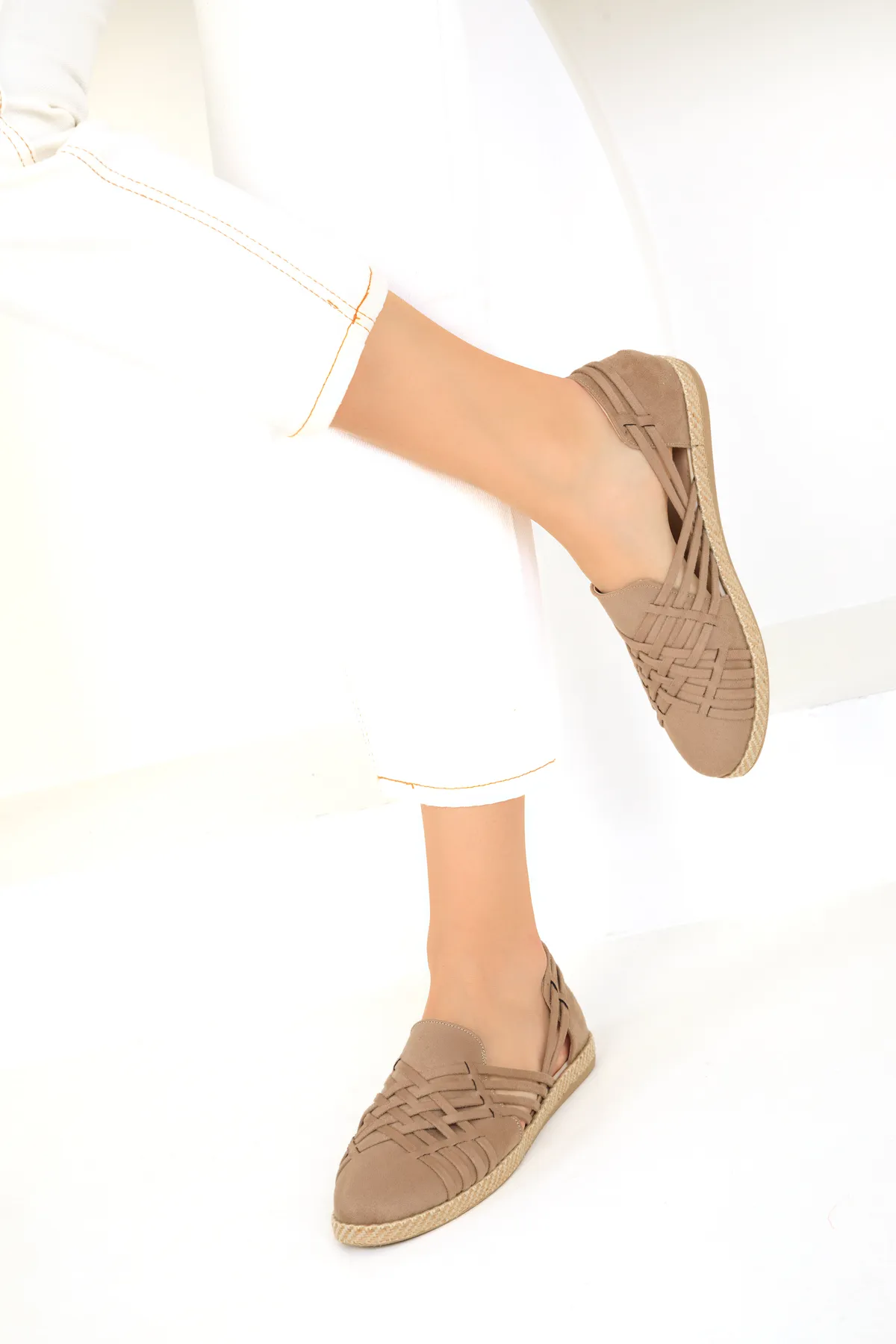 SOHO  Espadrilles aus Nerzwildleder für Damen 14711