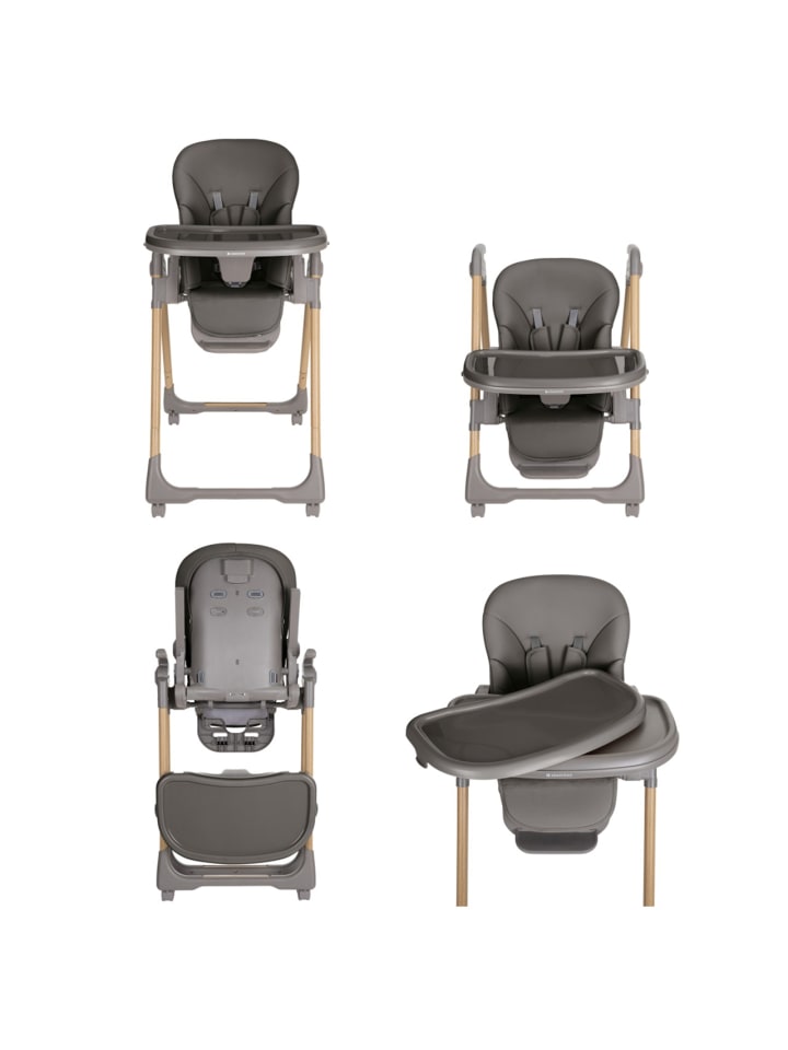 Kikkaboo Kinderhochstuhl Olive Räder in grau günstig kaufen onesize