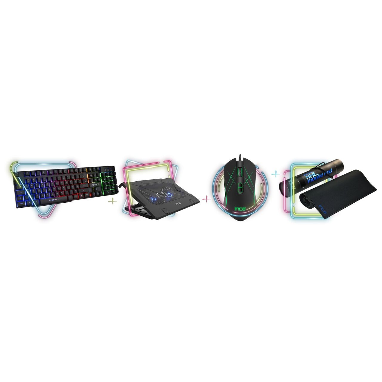 Inca Gaming Komplet-Set Beginner Gaming Tastatur INCA,17,22,25,12