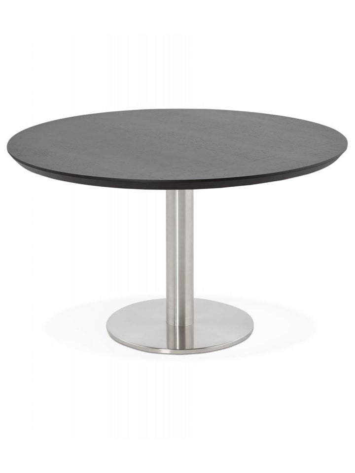 KADIMA DESIGN Couchtisch Rund Holz Metall | Moderner Stil in Schwarz günstig kaufen onesize