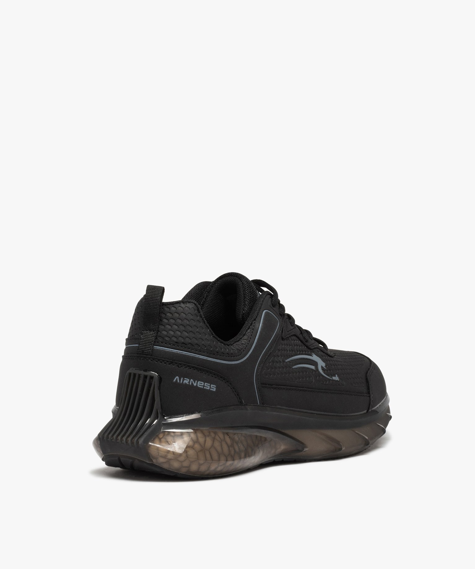 Baskets homme running dessus mat uni - Airness noir | GEMO