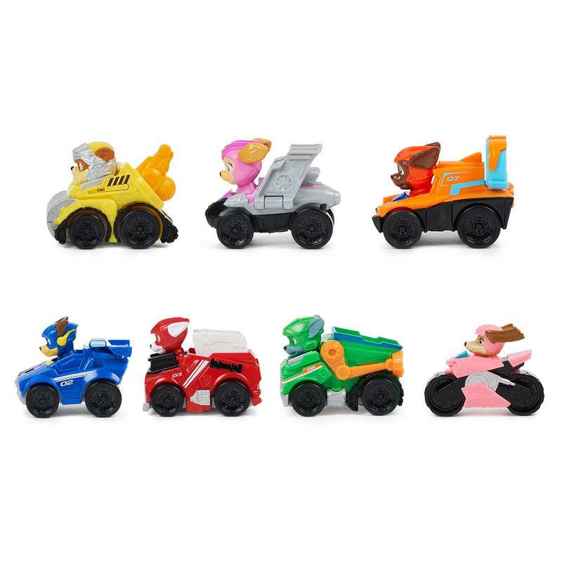 Pack de 7 racers Pup squad Pat Patrouille