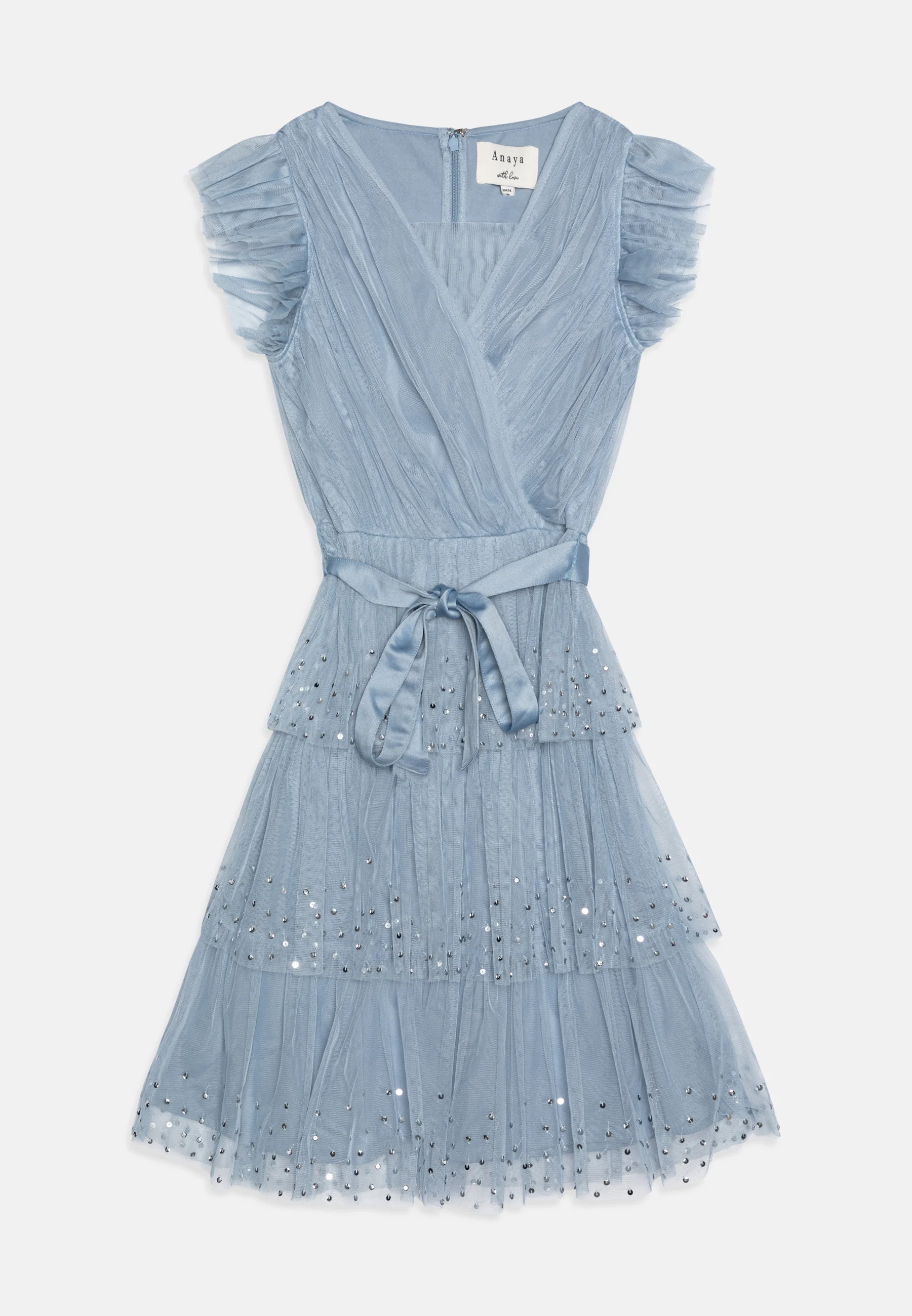 Anaya con amor VESTIDO MINI CRUZADO ESCALONADO CON LENTEJUELAS - Vestido elegante