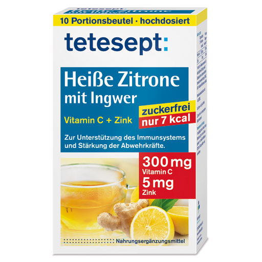 TETESEPT heiße Zitrone mit Ingwer zuckerfrei  10X3 g  Pulver