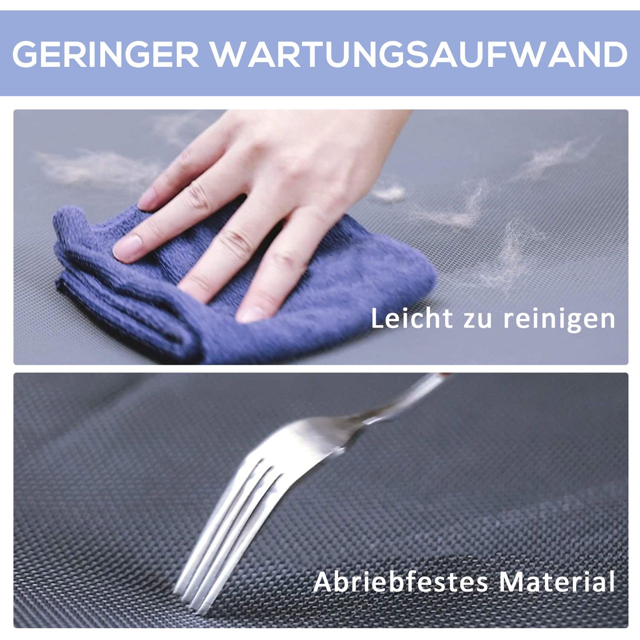 PawHut Hundebett Hundeliege Outdoor Katzenbett Haustierbett Metall 600D Oxford