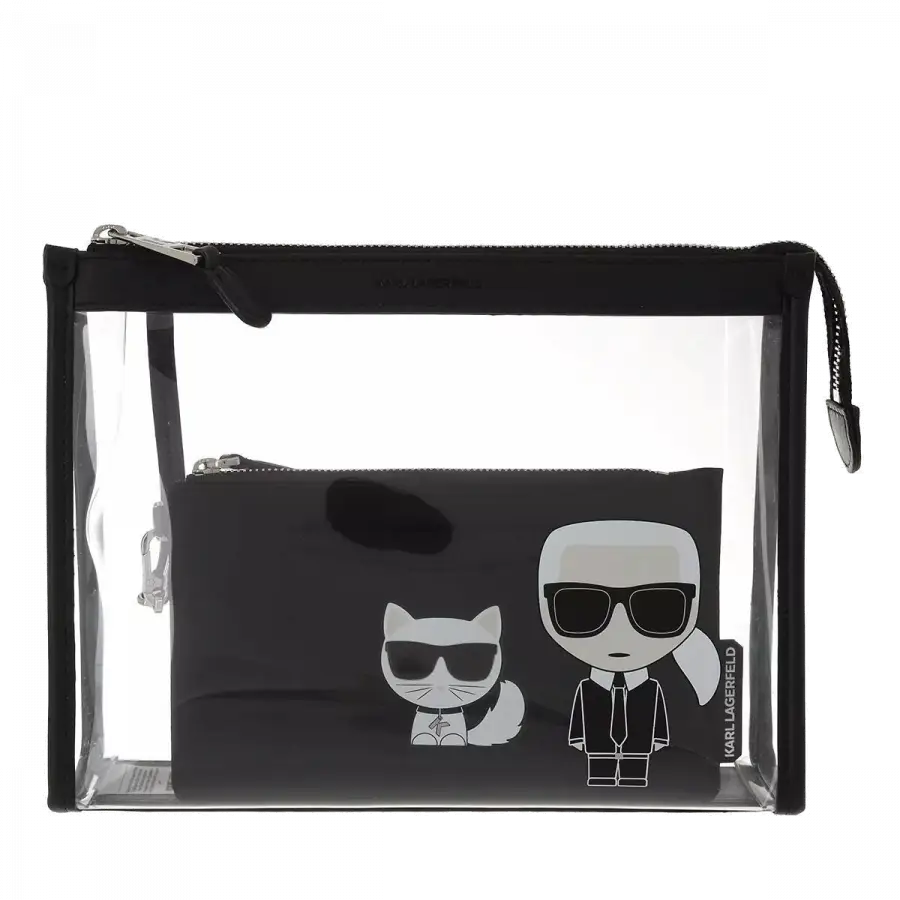 Karl Lagerfeld - Karl Lagerfeld Make-up Bags Synthetisches Material Black - schwarz