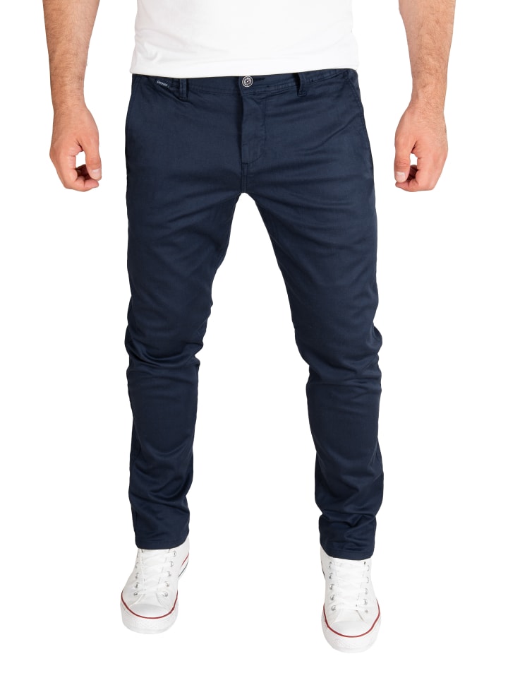 Pittman Stretch Chino Hose Andrew in Dunkelblau günstig kaufen
