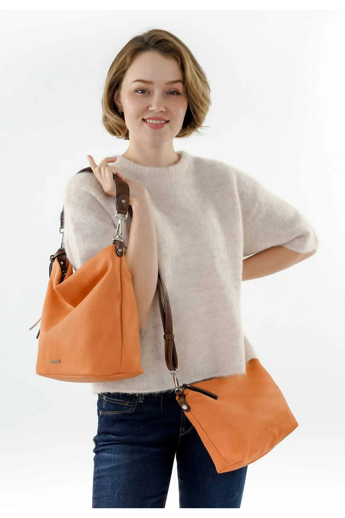 Emily & Noah  Handtasche - Orange - Unifarben
