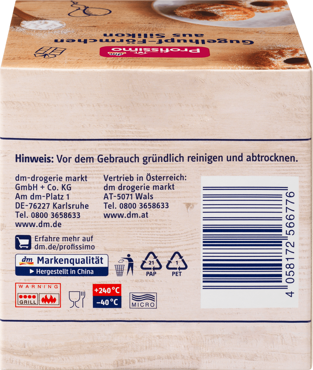 Gugelhupf-Förmchen aus Silikon, 6 St