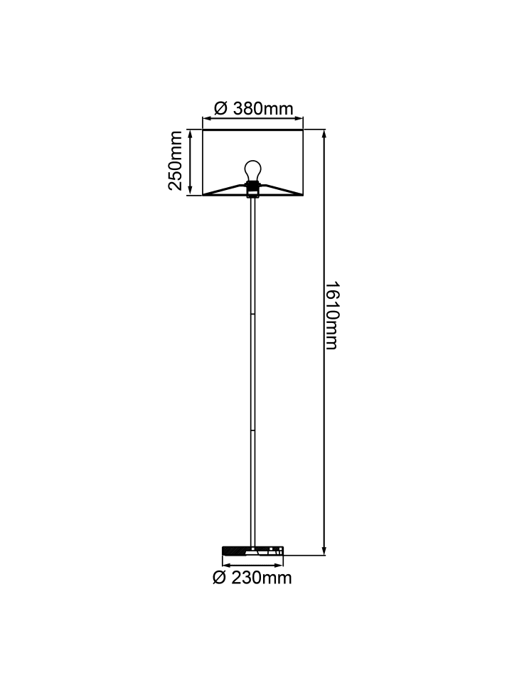 Brilliant Standleuchte, 1-flammig Romm ⌀ 38 cm in holz hell/schwarz günstig kaufen onesize