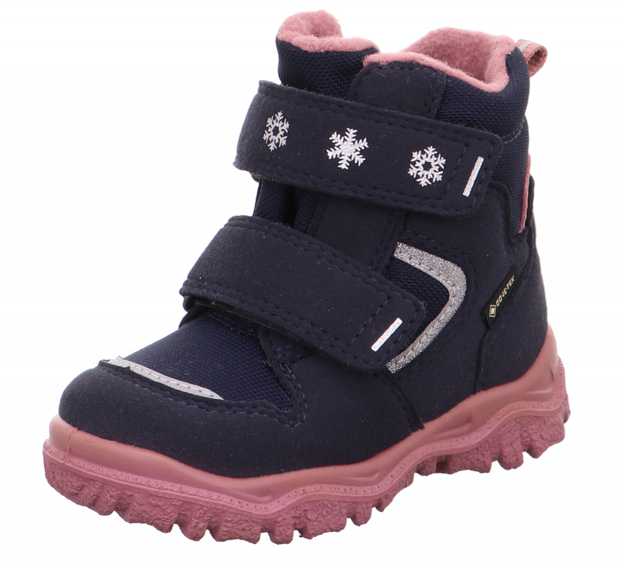 HUSKY1 - Blau/Rosa Boots mit Klettverschluss
