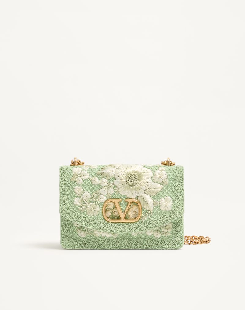 Bolsa de ombro média Valentino Garavani Vain bordada