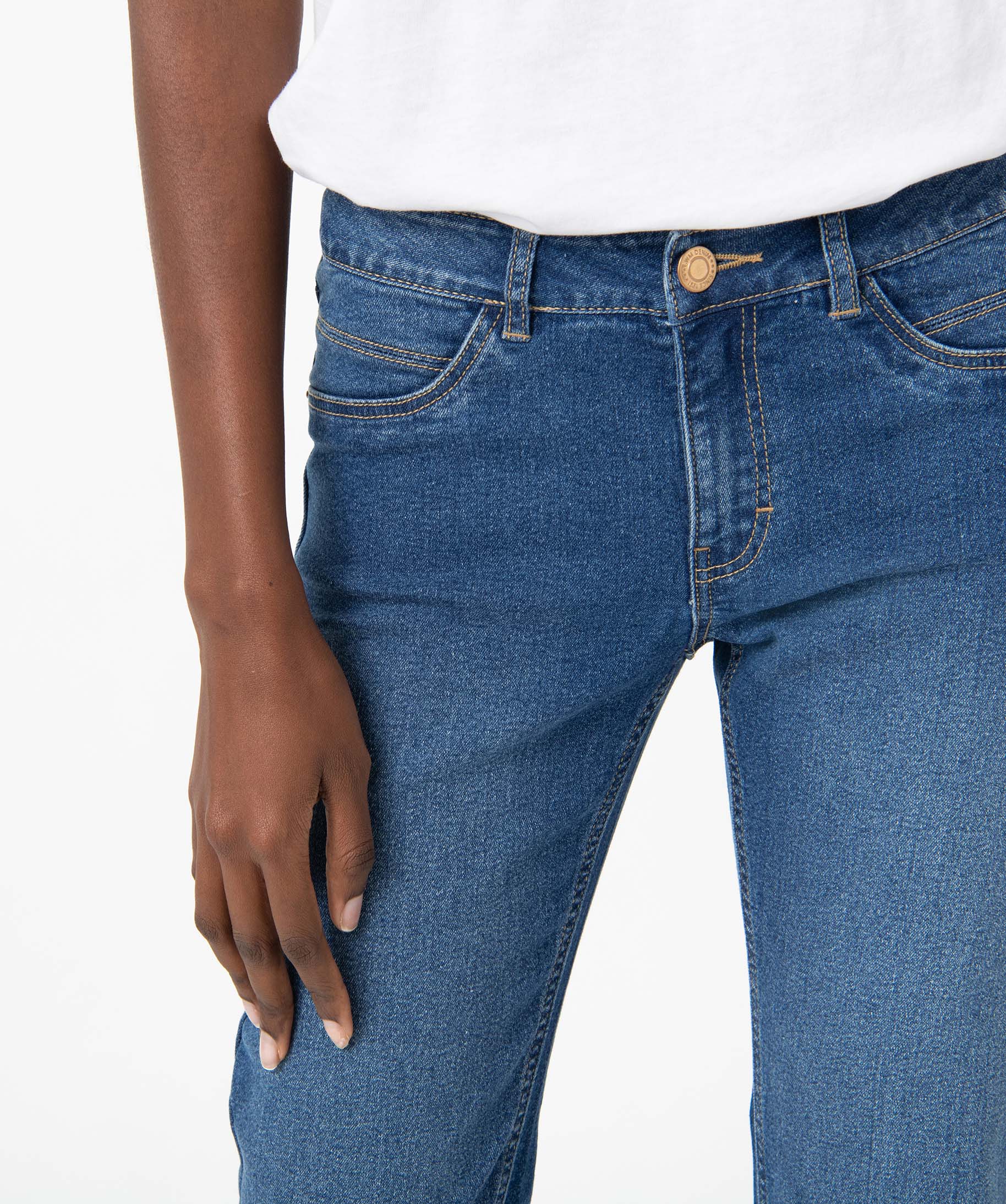 Jean femme coupe Regular stretch - L30 stone | GEMO