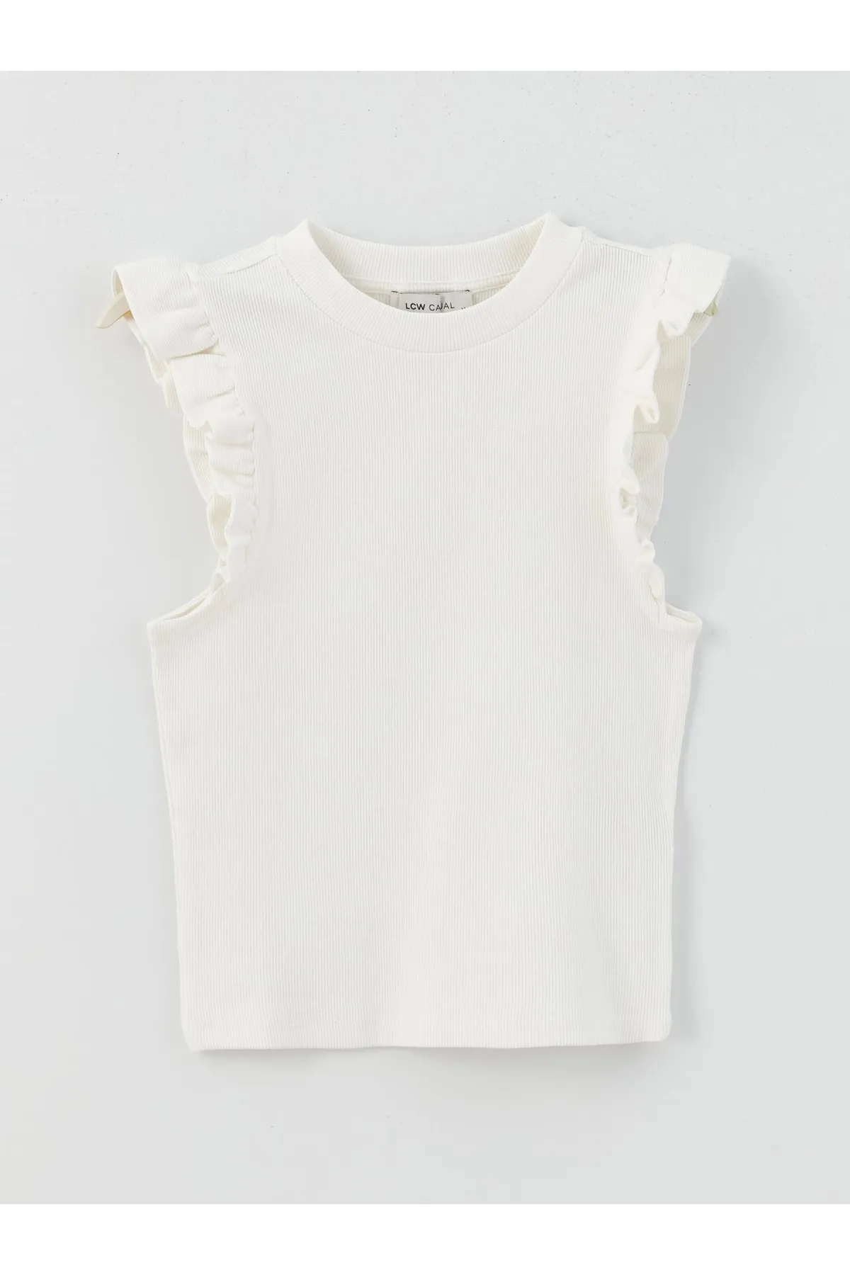 LC Waikiki  Einfarbiges Athlete-Shirt für Damen mit Rundhalsausschnitt