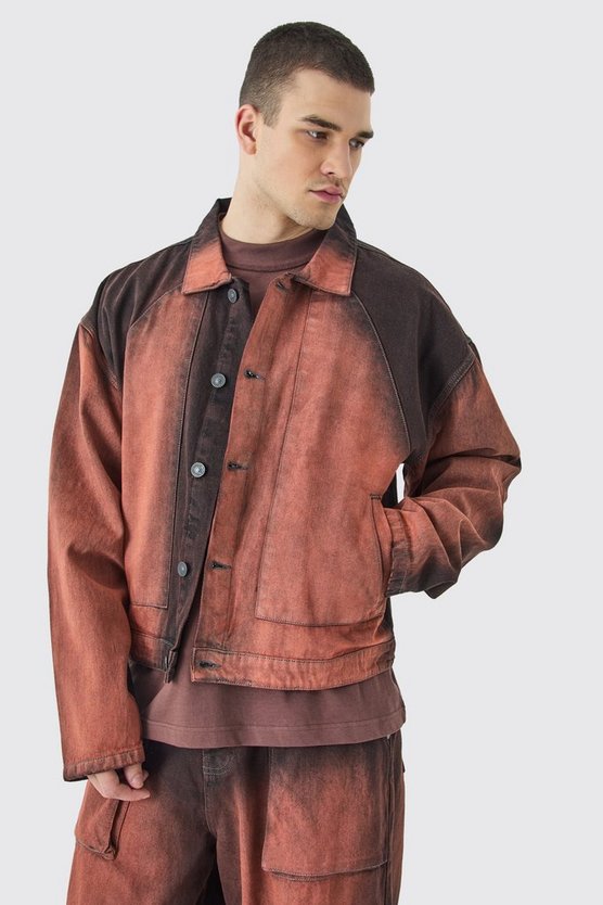 Tall Denim Harrington-Jacke