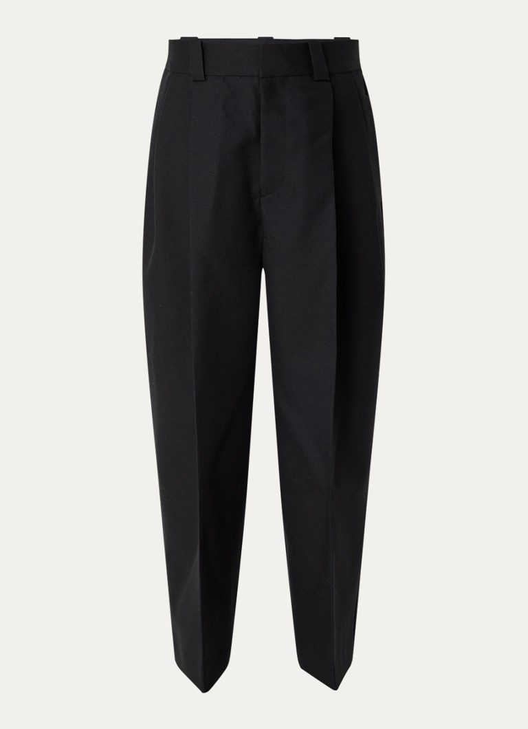 Pantaloni in lana a gamba larga Jacquemus con tasche laterali