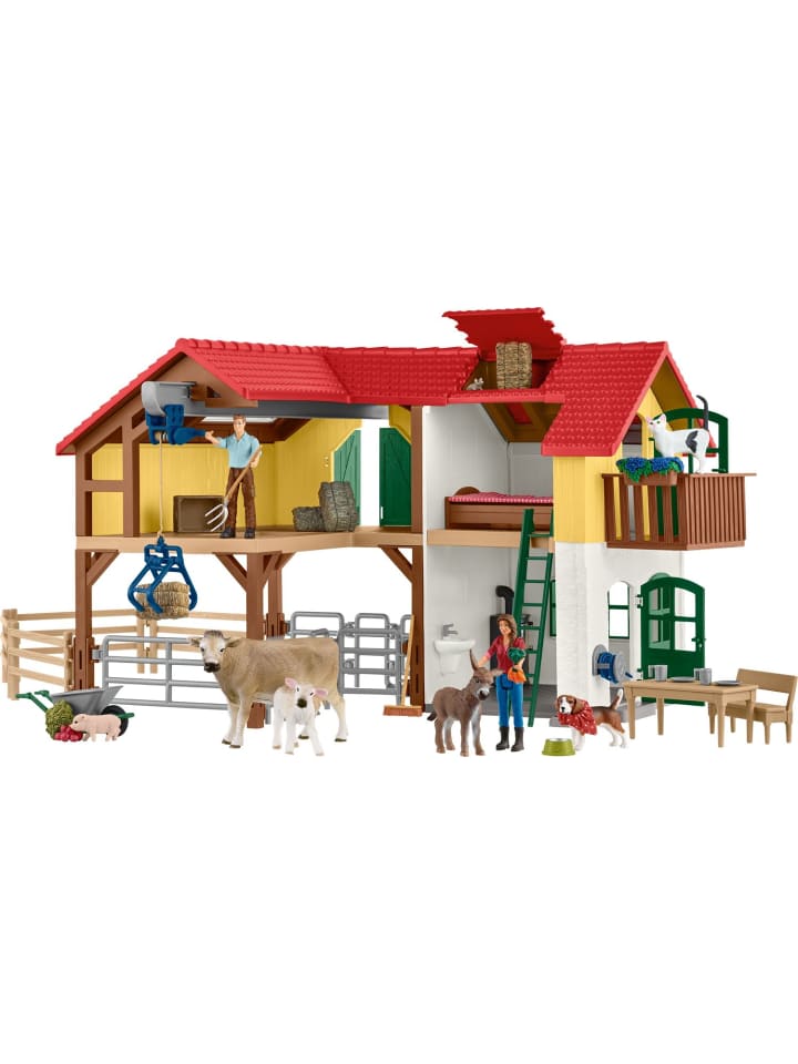 Schleich Farm World Bauernhaus mit Stall und Tieren in Mehrfarbig ab 3 Jahre günstig kaufen onesize