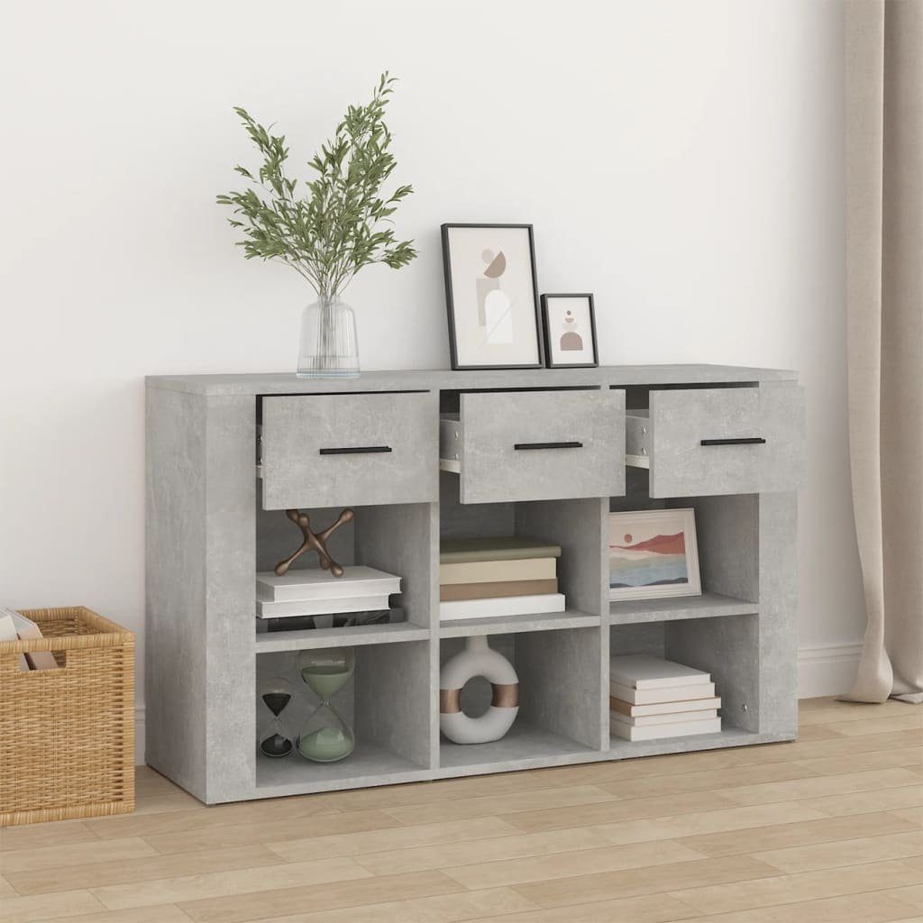 vidaXL Sideboard Sideboard Betongrau 100x30x59,5 cm Holzwerkstoff (1 St)