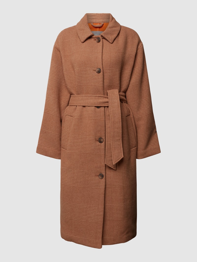 Mantel mit Allover-Muster in camel