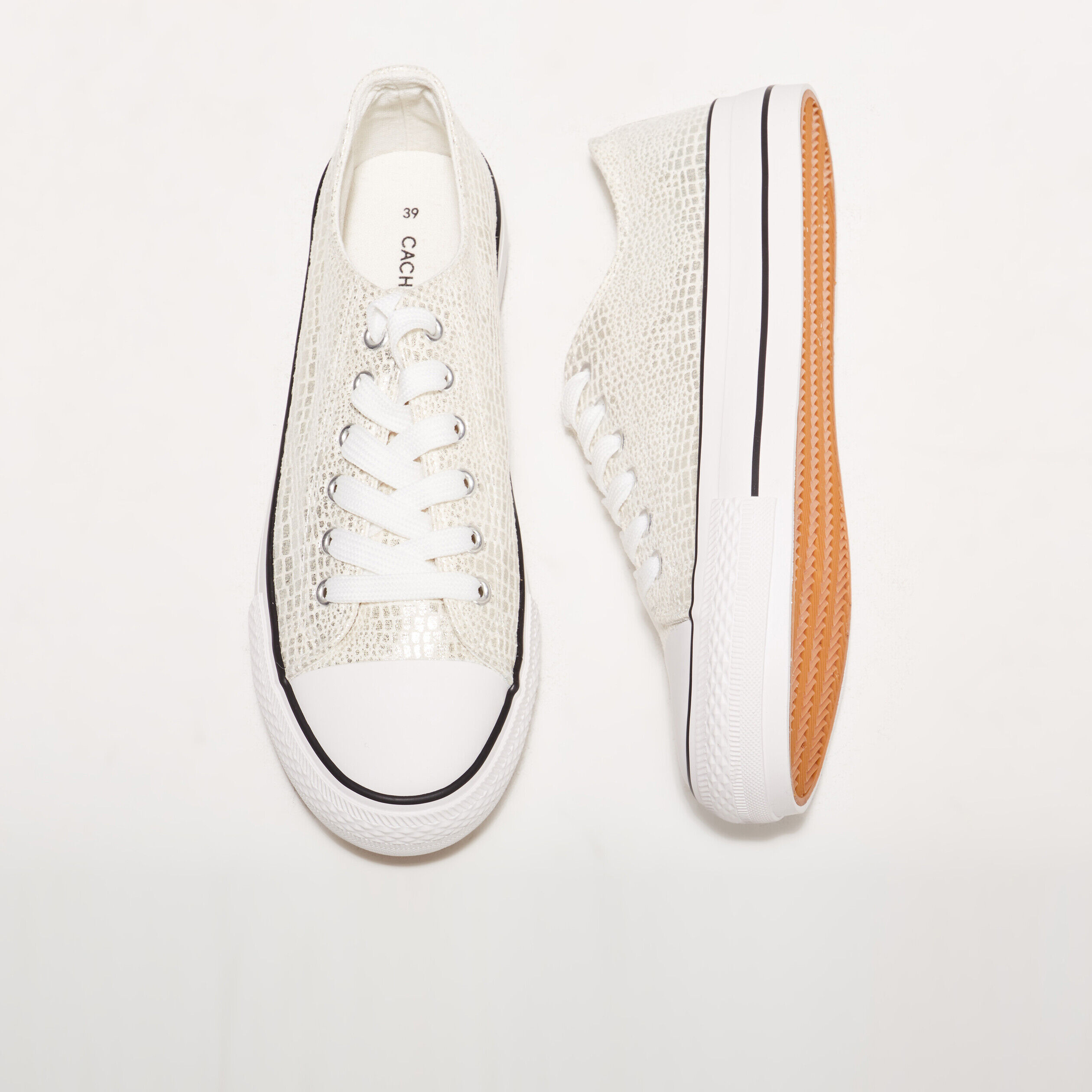 Tennis plateformes ecru femme | Cache Cache