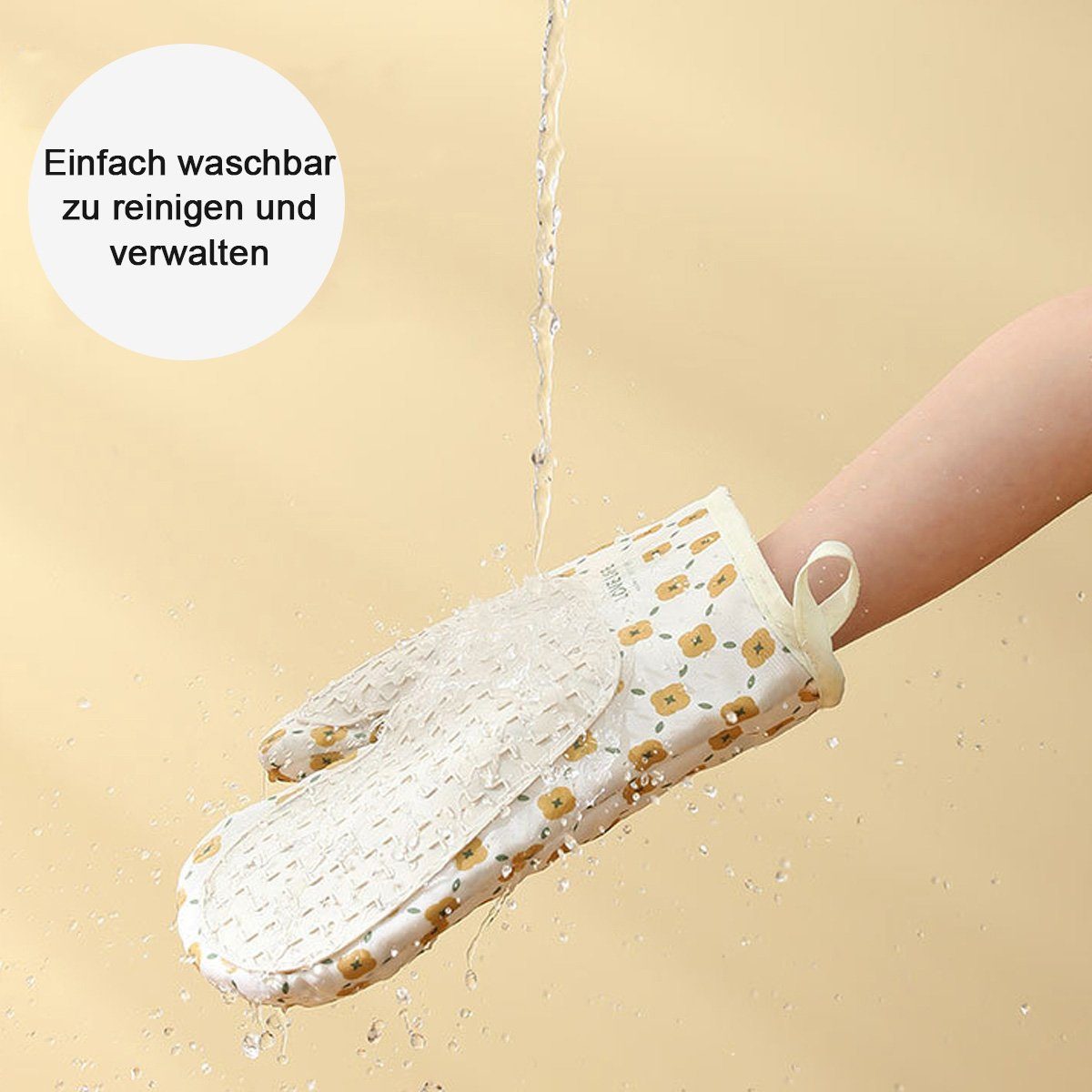 Jormftte Topfhandschuhe 1 Paar Verdickte Hitzebeständige Ofenhandschuhe,Für Kochen, Backen