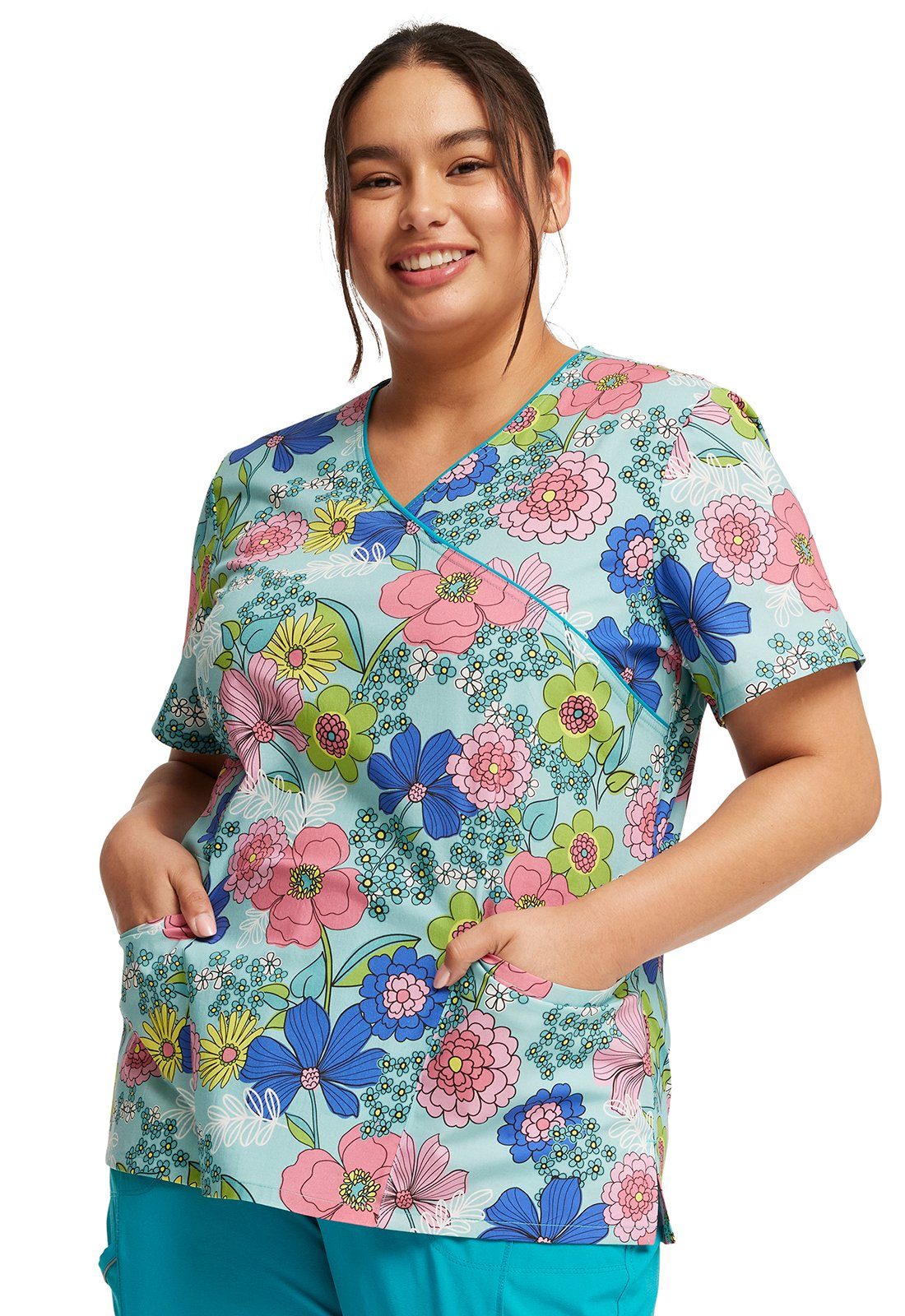 Cherokee Funktionsbluse Bunt bedruckter Damen Kasack 