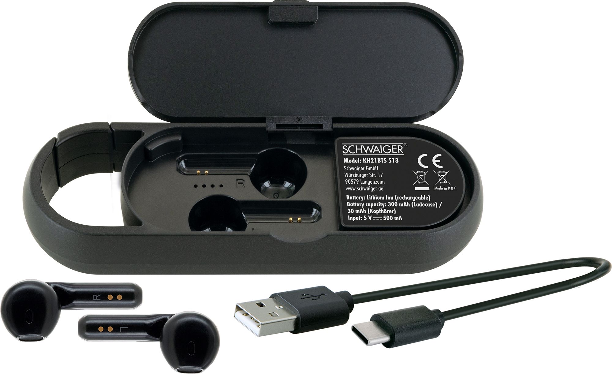 Schwaiger TWS Kopfhörer mit Bluetooth Lautsprecher