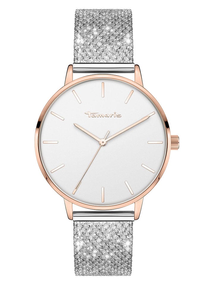 Tamaris Quarzuhr in Silber/ Roségold/ Weiß günstig kaufen onesize