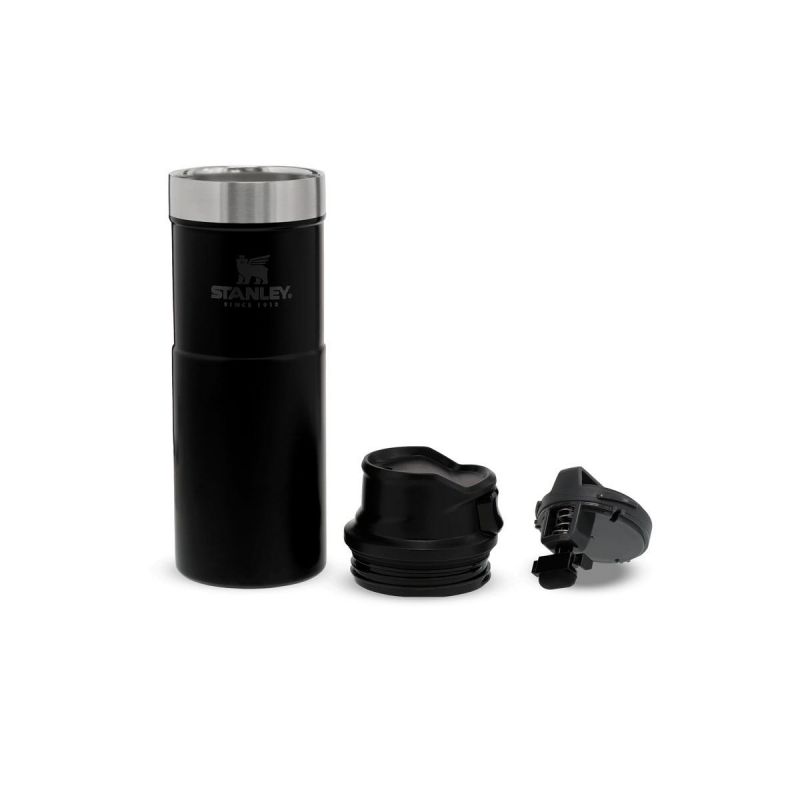 Thermoflasche Stanley, Classic Trigger-Action Travel Mug 16oz \/ 470ml Matte Black Pebble
