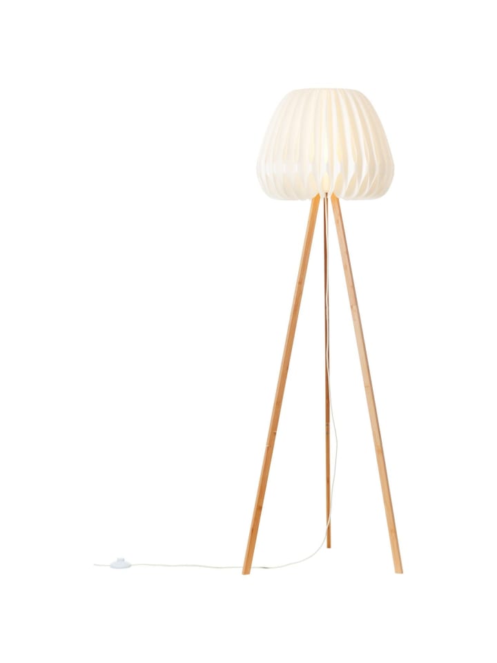 Brilliant Standleuchte, dreibeinig Inna ⌀ 62 cm in holz hell/weiß günstig kaufen onesize