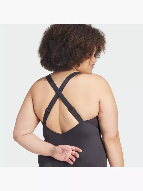 adidas Iconisea Padded Premium X-Back Badeanzug – Große Größen