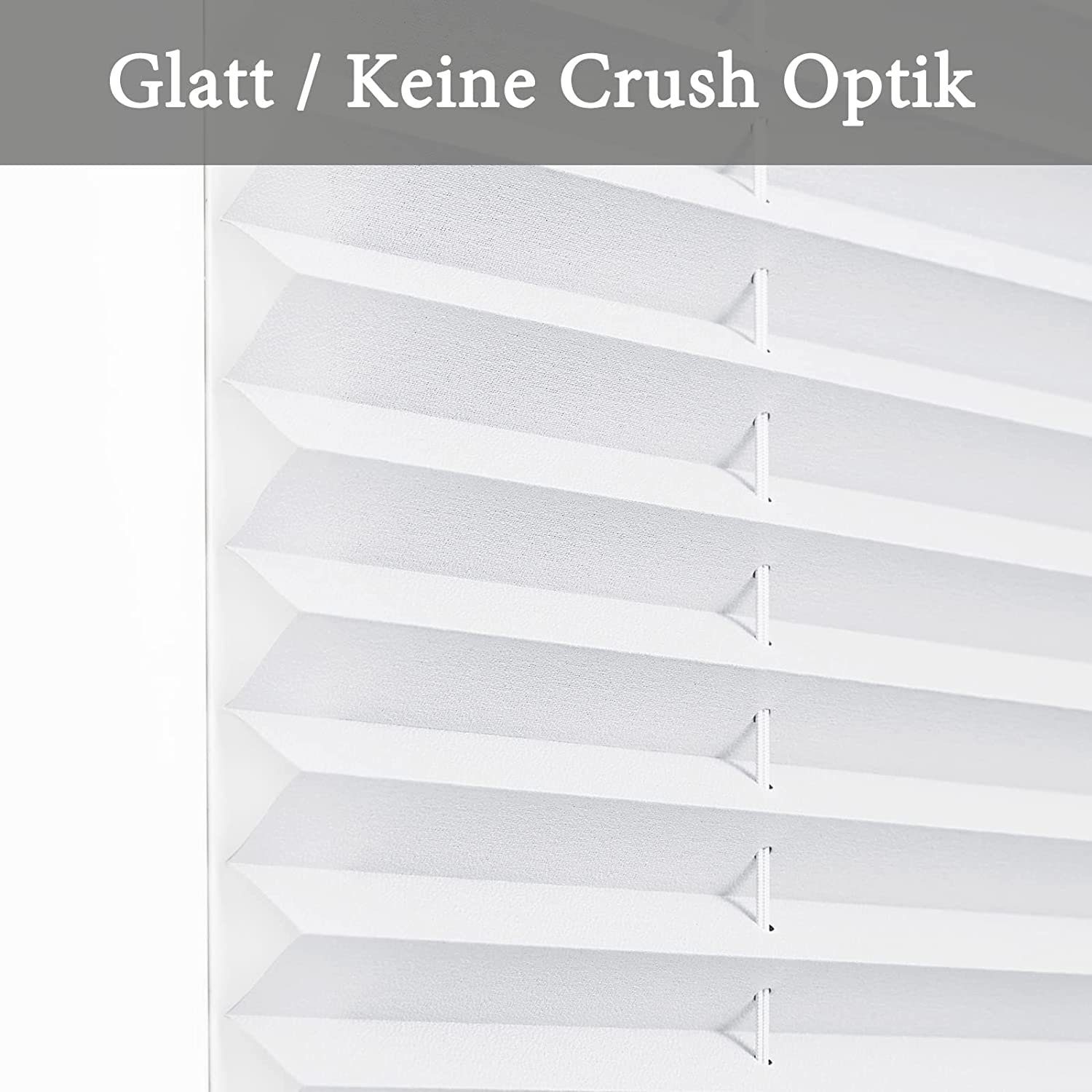 Plissee ohne Bohren Klemmfix, Sichtschutz und Sonnenschutz, OUBO, Lichtdurchlässig Rollo für Fenster & Tür, Klemmfix, mitgelieferten, verstellbaren Klemmträger