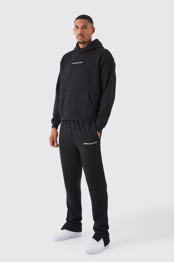 Tall kastiger Oversize Trainingsanzug mit geteiltem Saum