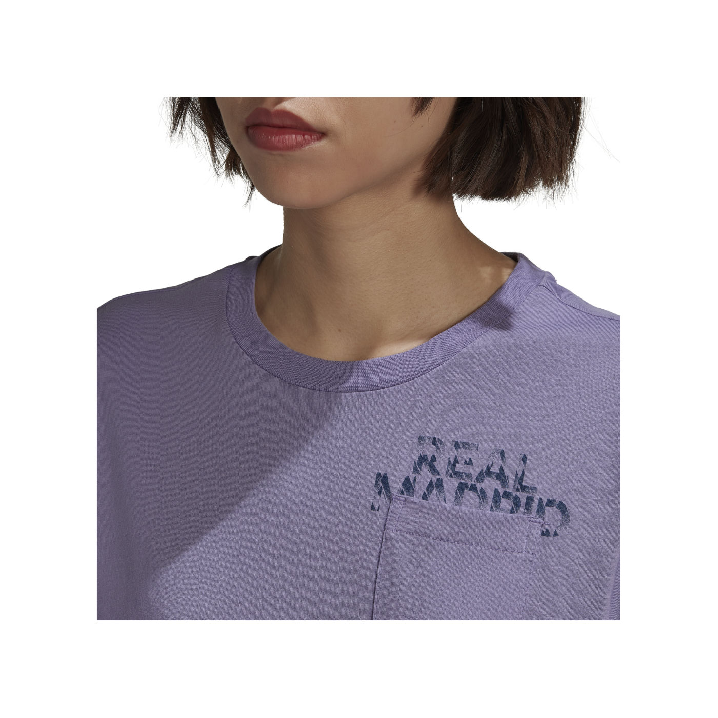 adidas Real Madrid Pocket T-Shirt Damen Lila