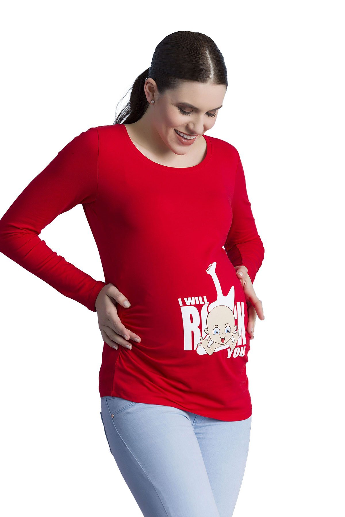 M.M.C. Umstandsshirt I Will Rock You mit Motiv