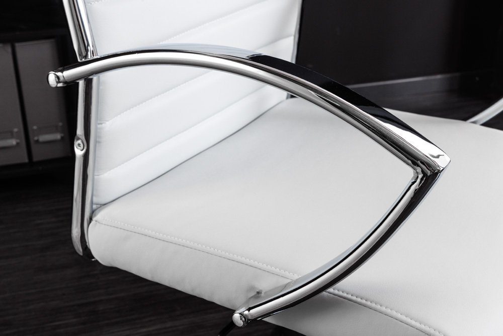 riess-ambiente Bürostuhl BIG DEAL weiß / silber (Einzelartikel, 1 St), Büro · Kunstleder · Metall · drehbar · Arbeitszimmer