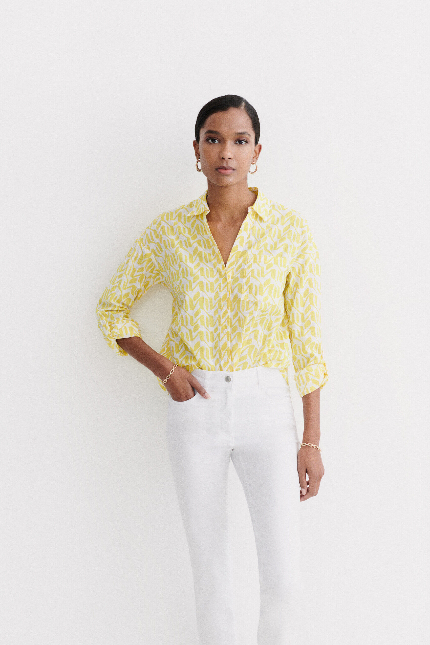 pantacourt mason blanc femme