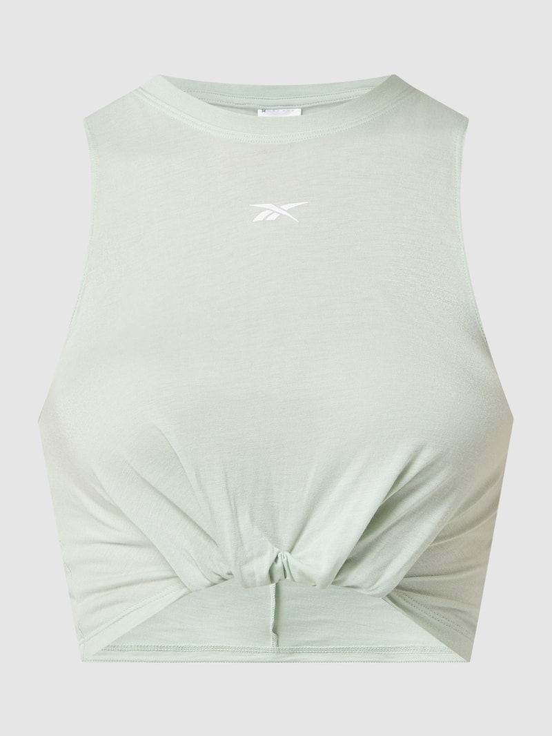 Crop Top mit Logo in lindgrün