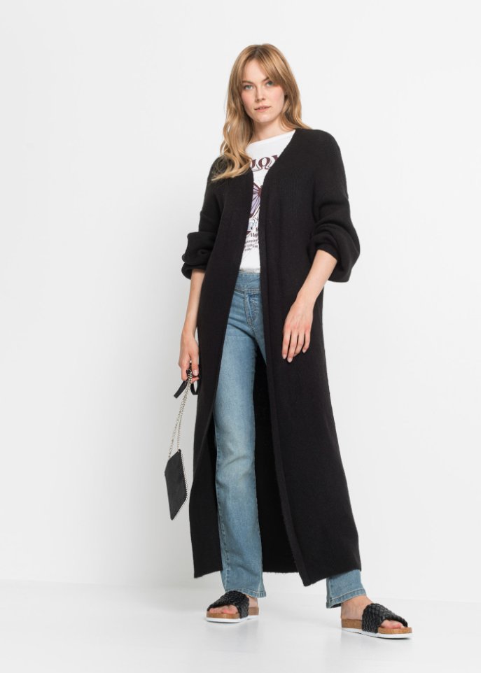 Longstrickjacke