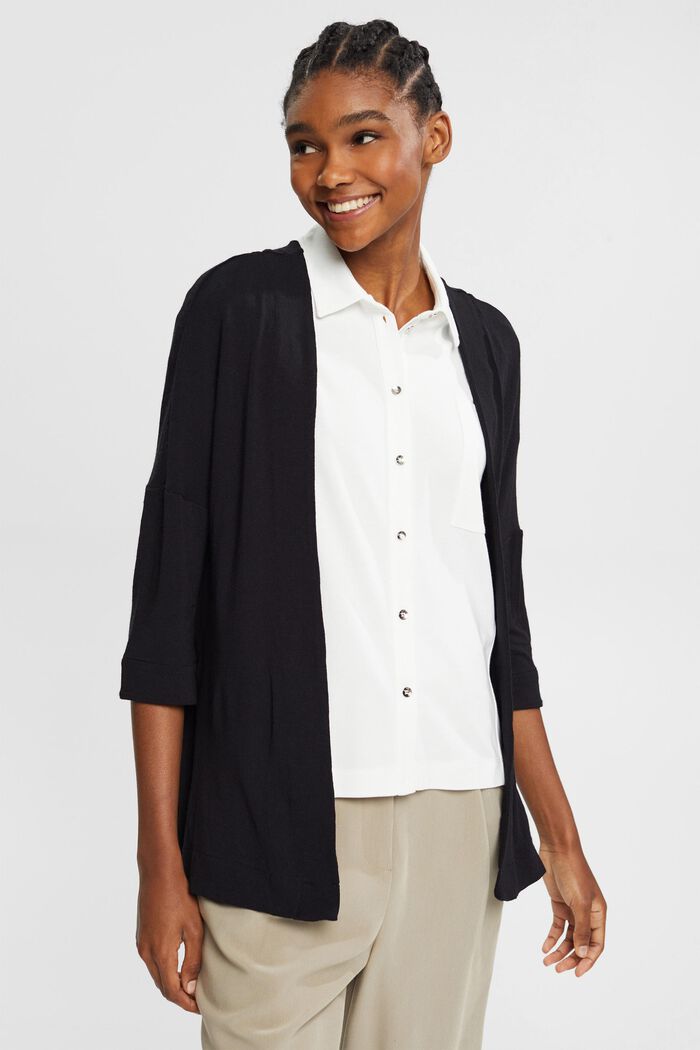 Offener Strick-Cardigan, LENZING™ ECOVERO™