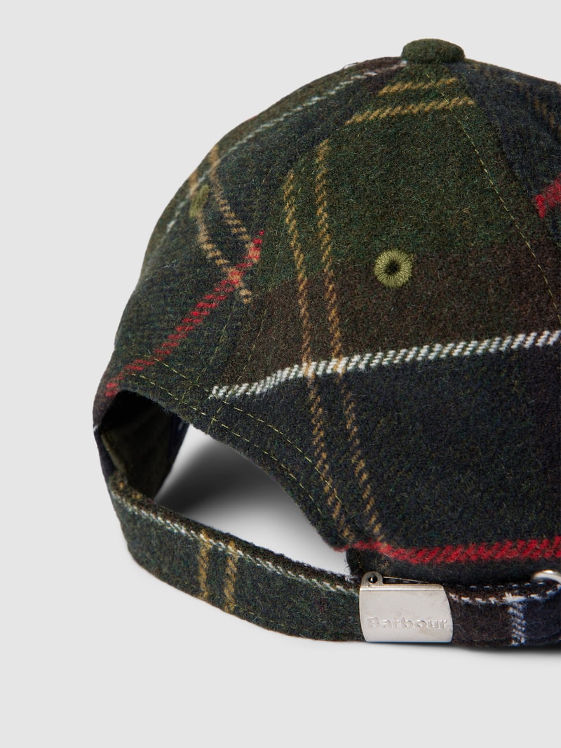 Cap mit Allover-Muster Modell 'GALINGALE' in grün