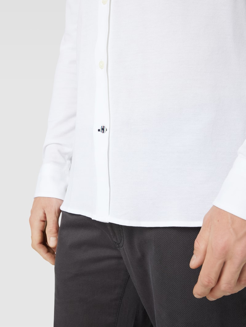 Freizeithemd mit Button-Down-Kragen in weiß