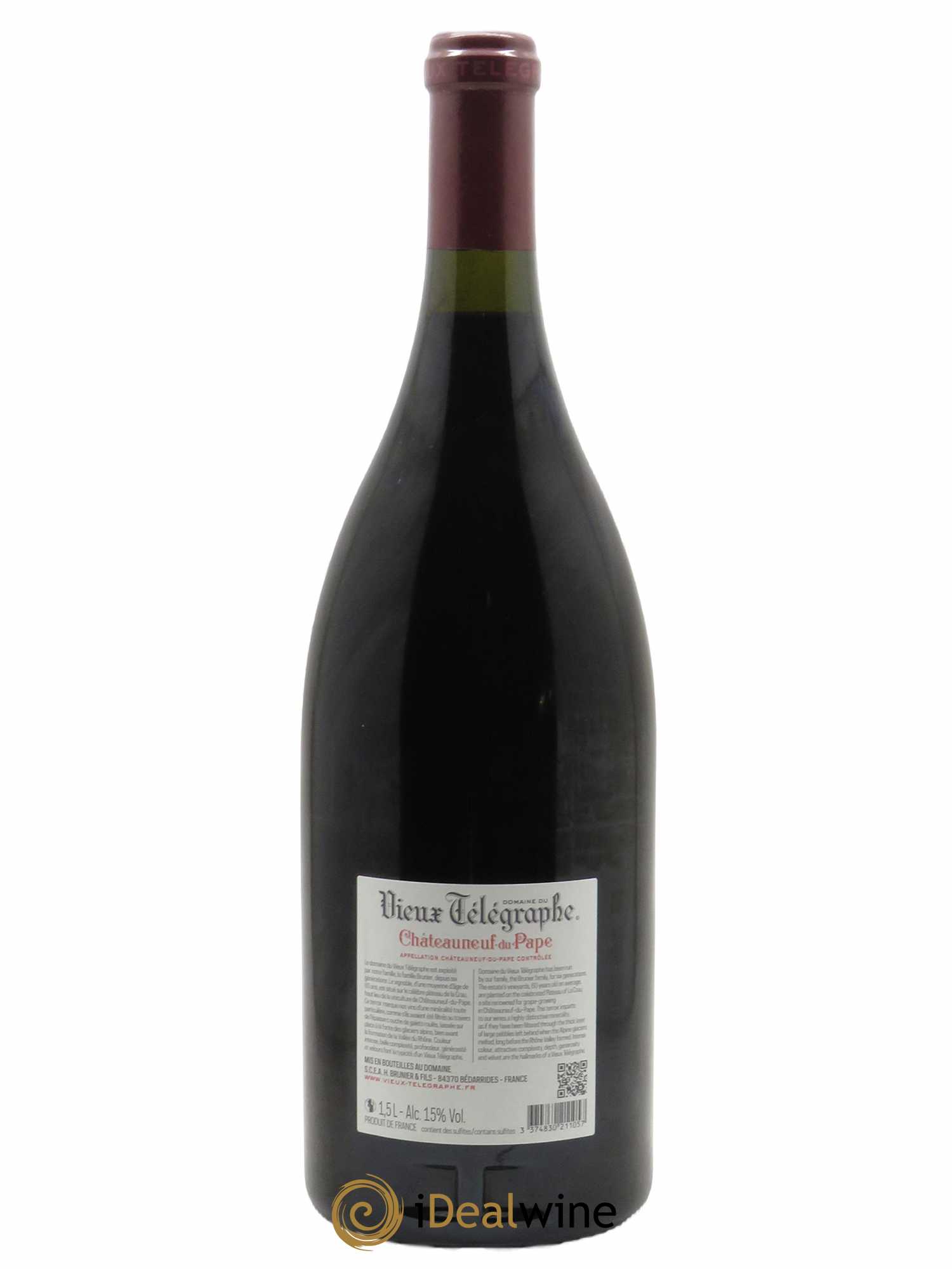 Châteauneuf-du-Pape Vieux Télégraphe (Domaine du) Vignobles Brunier  2020 - Lot de 1 Magnum