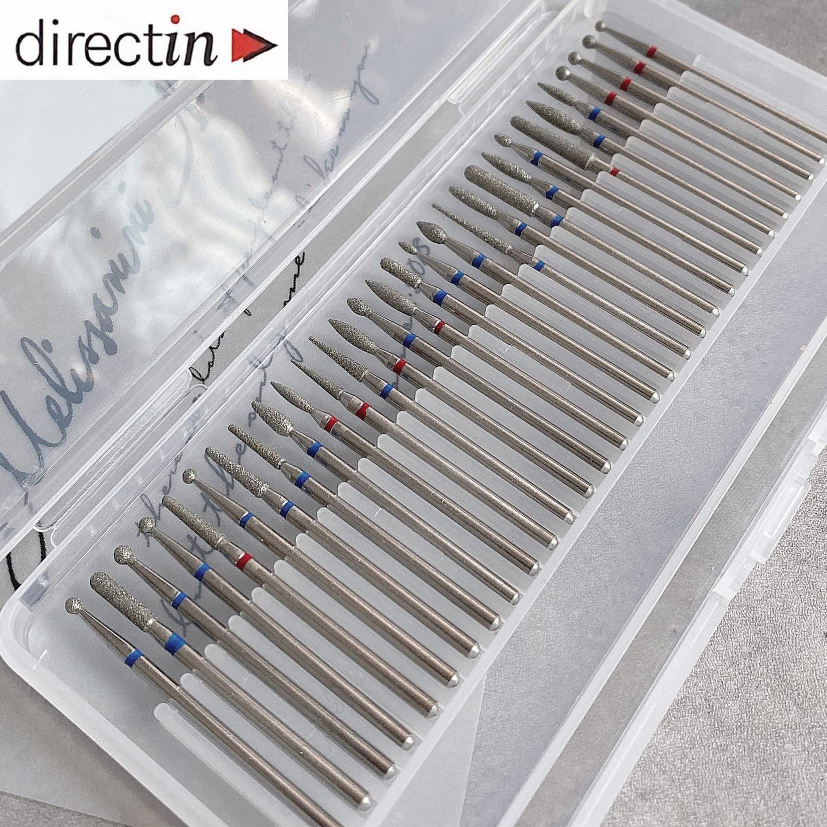 Directin Polierfeile Nagelfräser Bits 30 Stück Professioneller Nagelfräser Aufsätze Aus, Nagelfräser Aufsätzeaus Entfernen Gel Acryl Nagelhaut