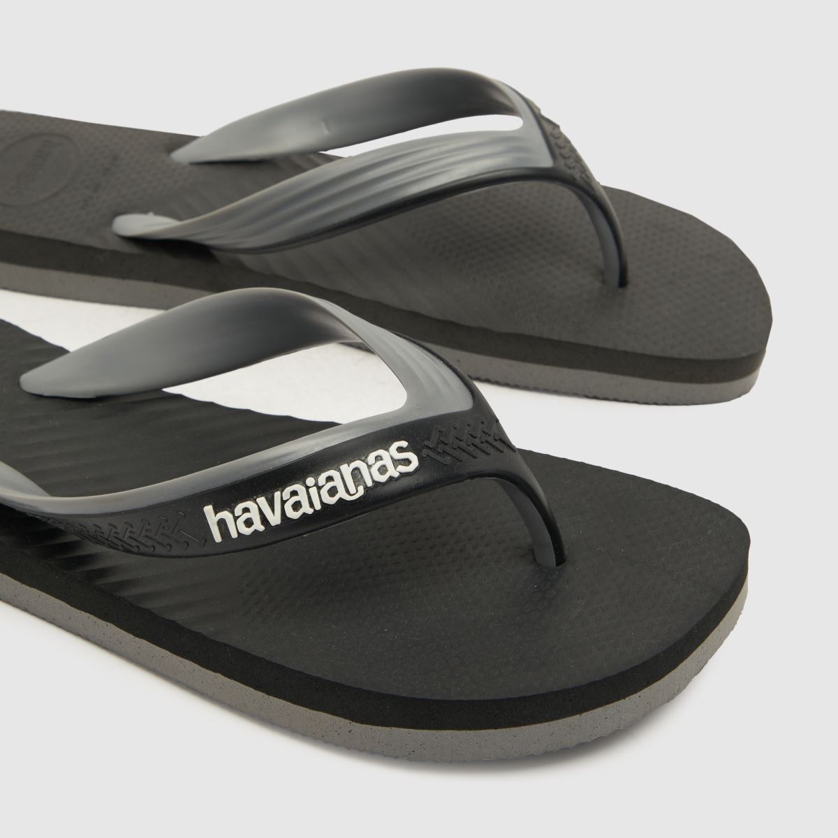 Havaianas dubbla sandaler i svart och grått